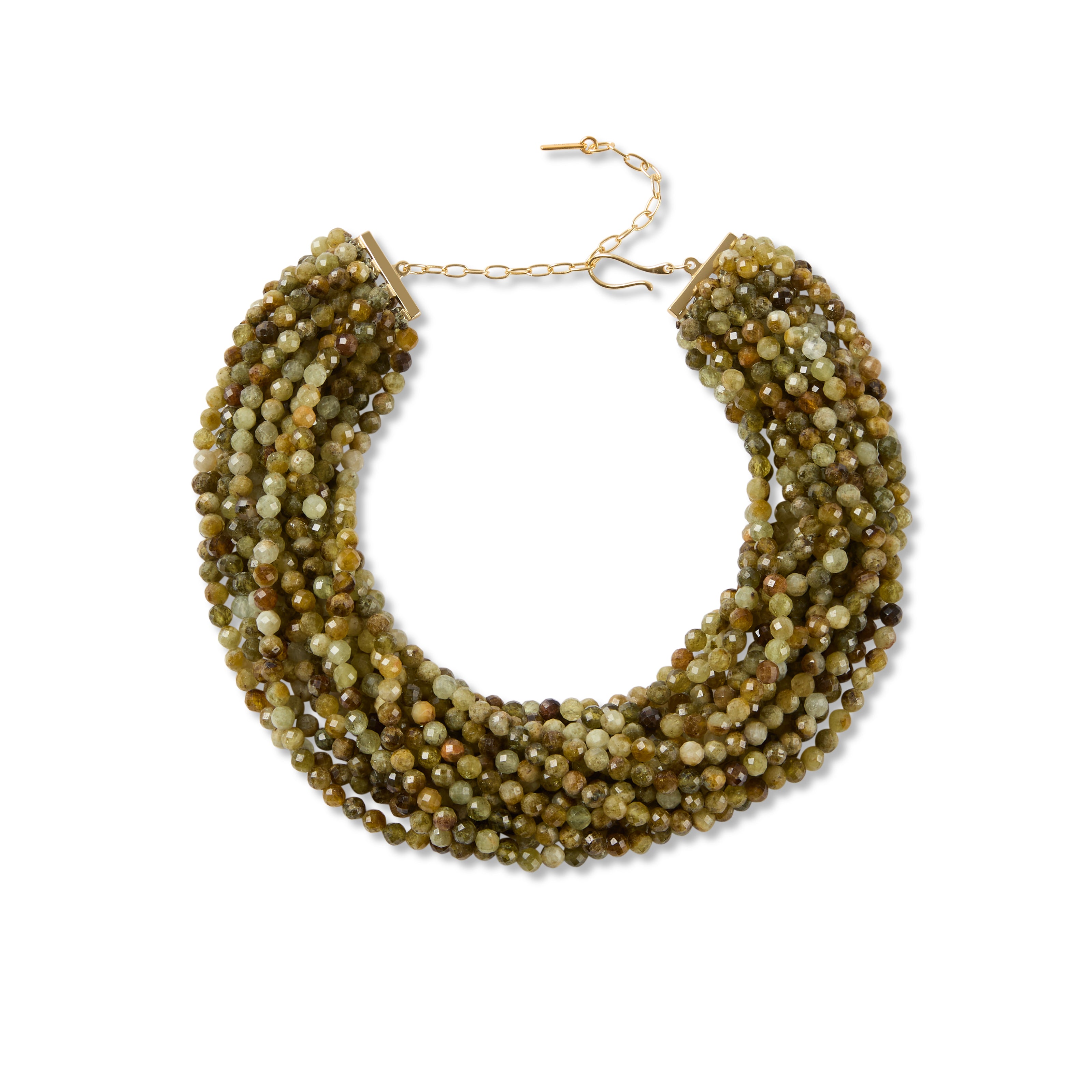 lOrnella collana in granato verde