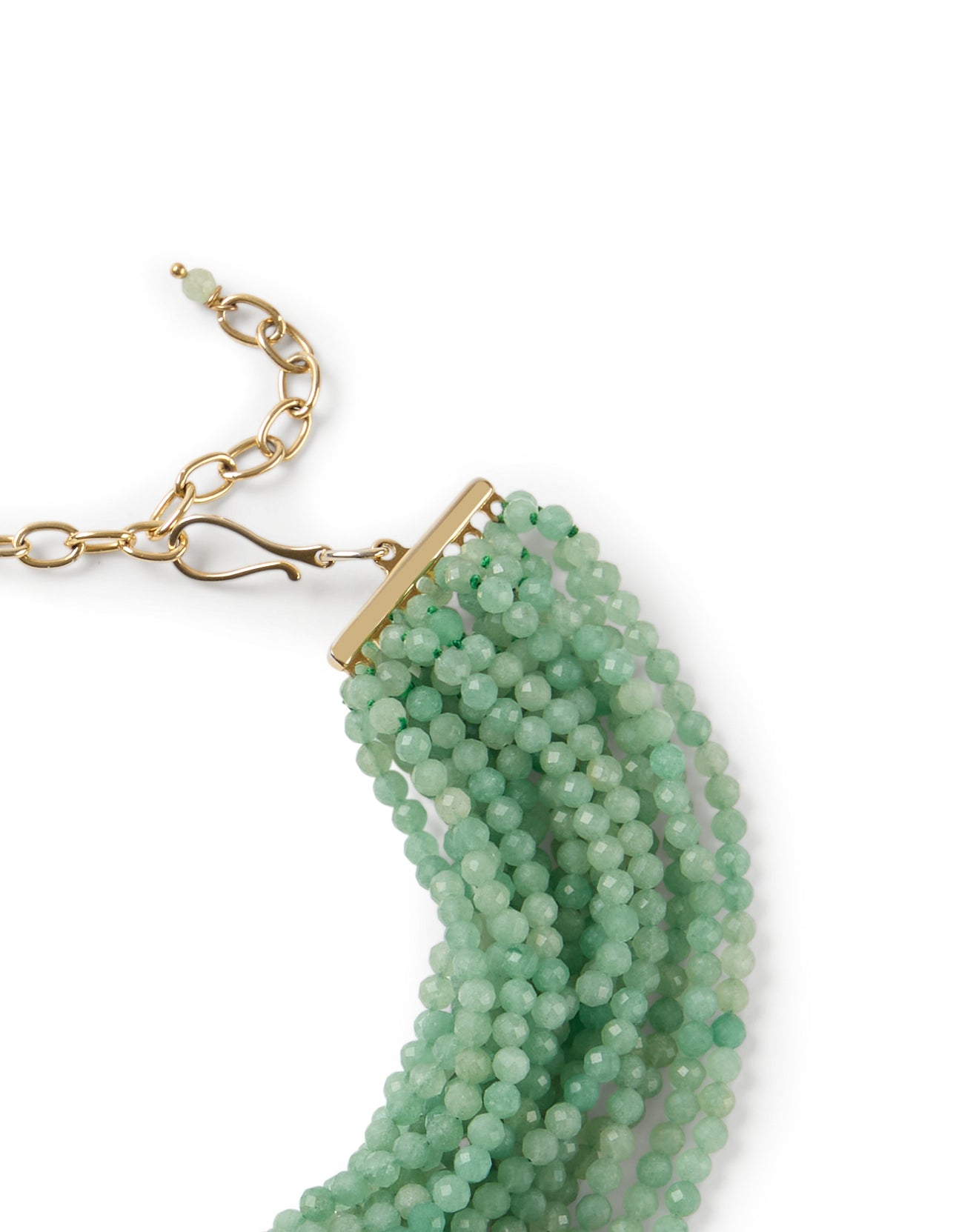 LaGnocchetta collana in quarzo strawberry verde