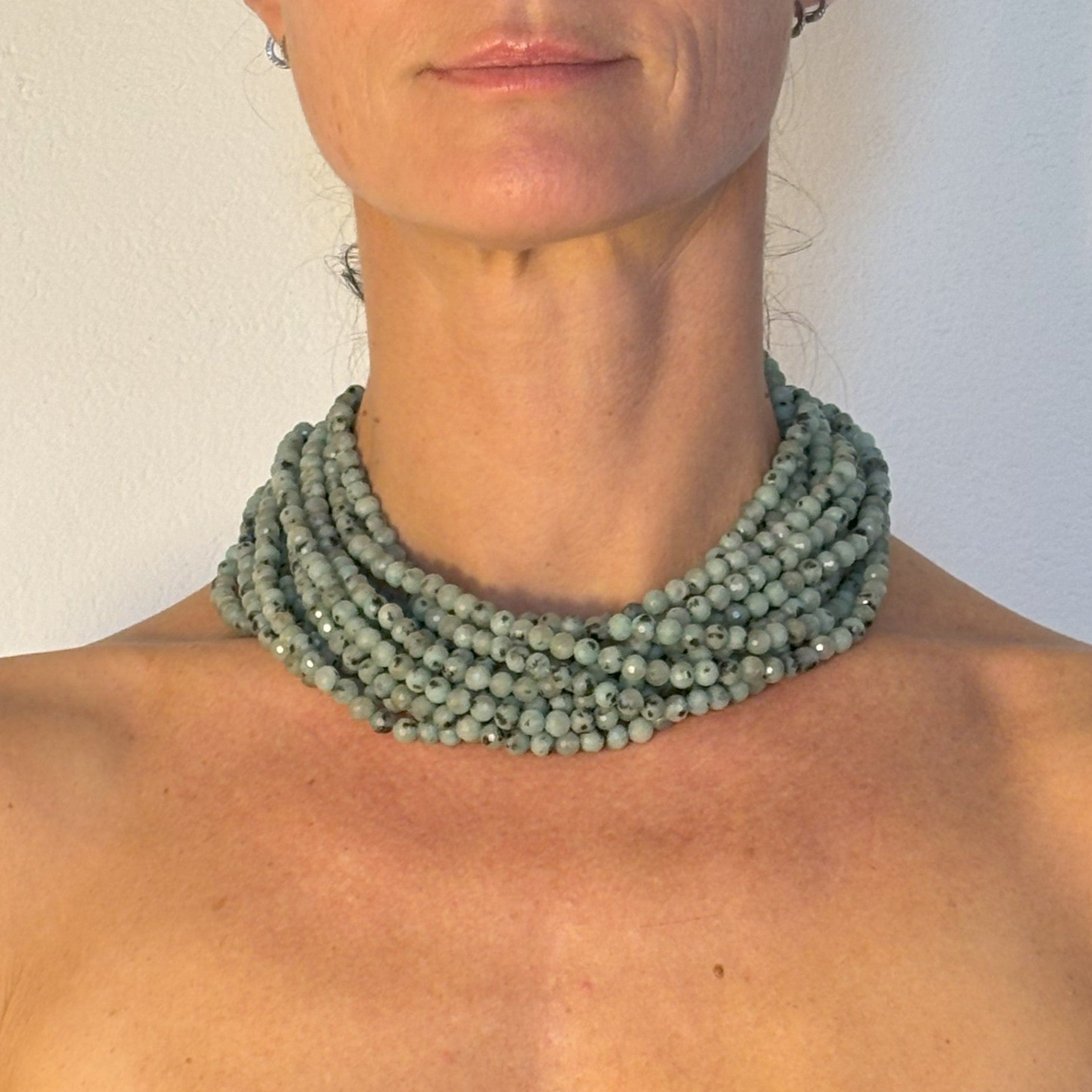 lOrnella collana in kiwi diaspro