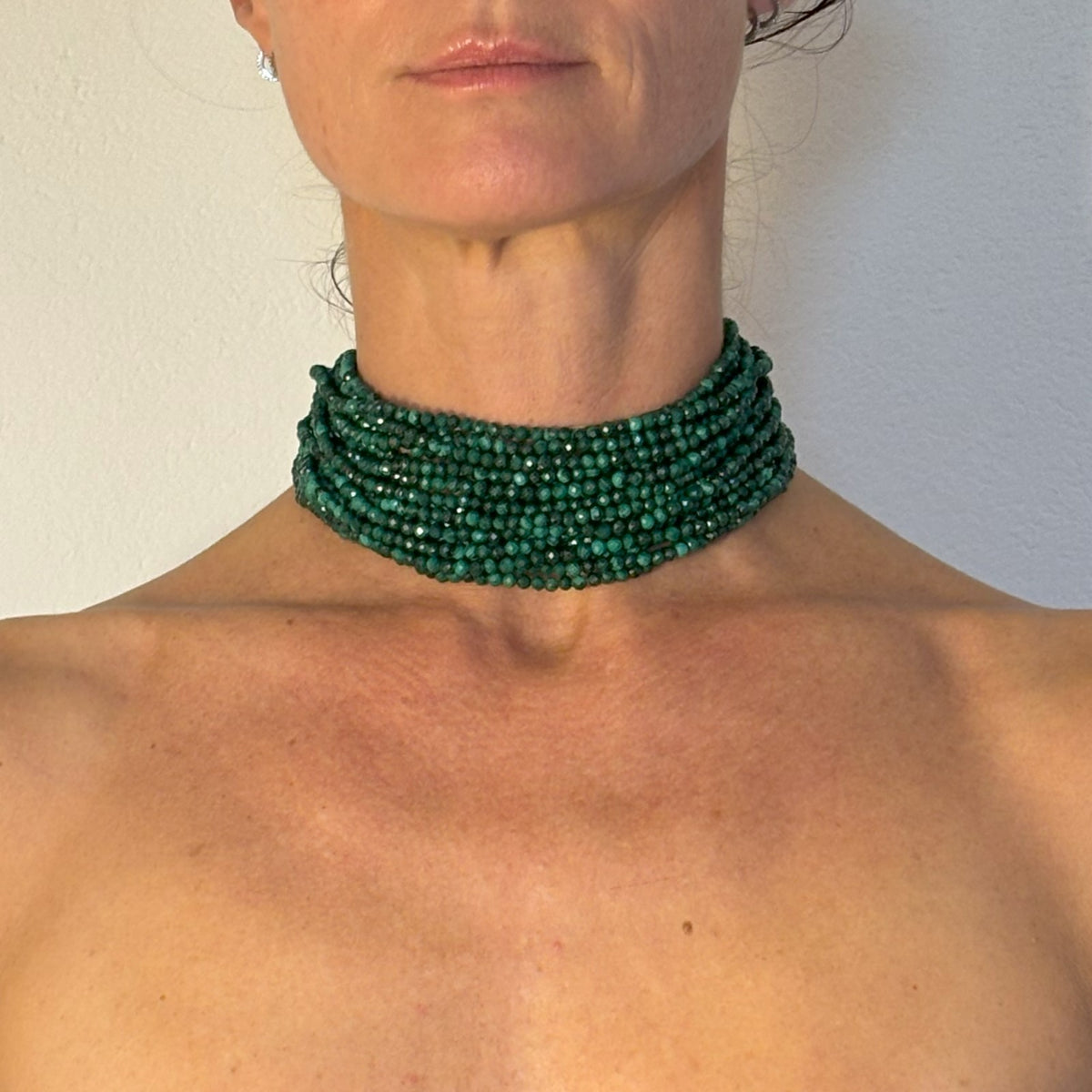 Lagnocchetta collana in malachite