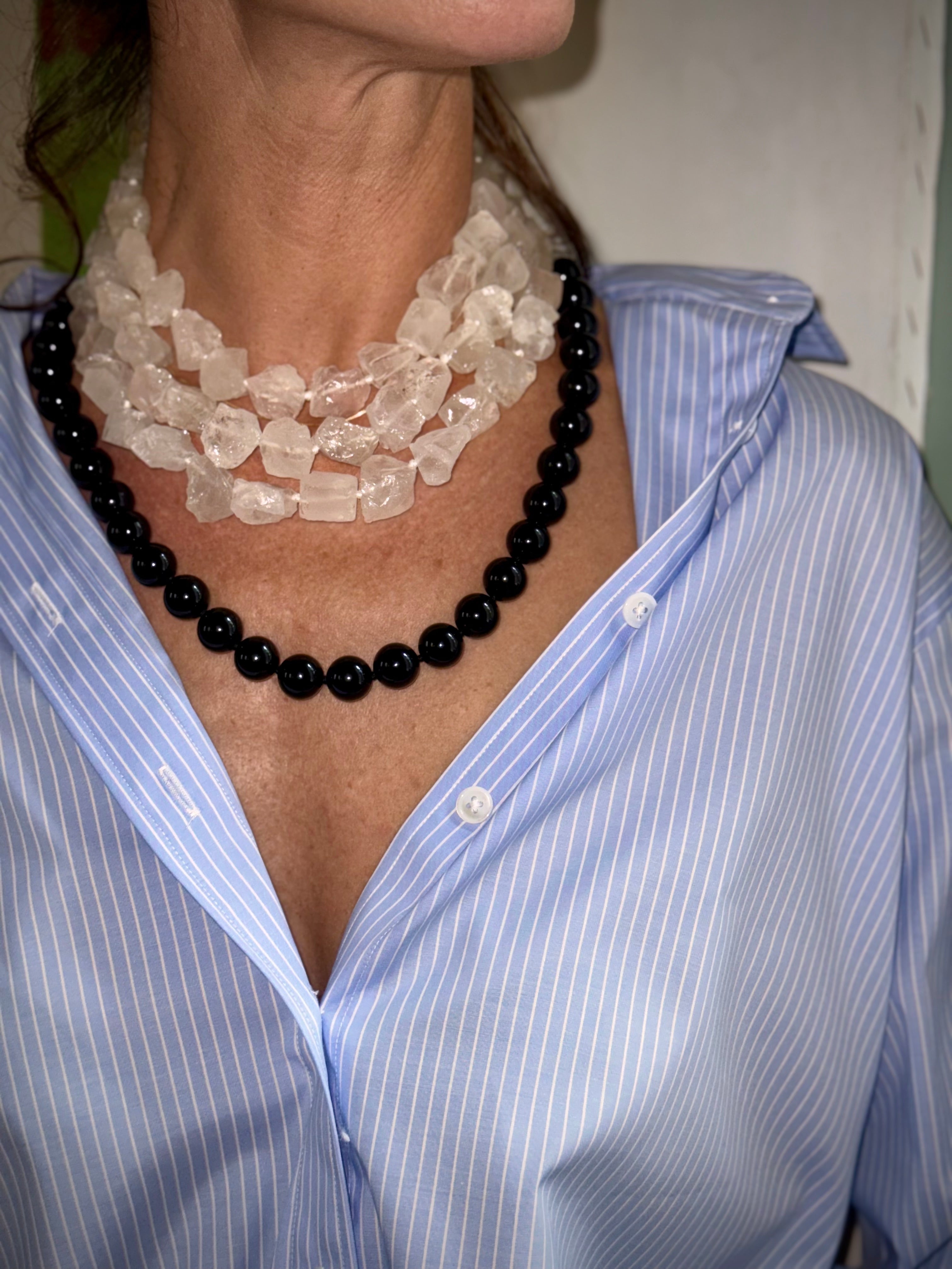 LaGina collana in agata nera