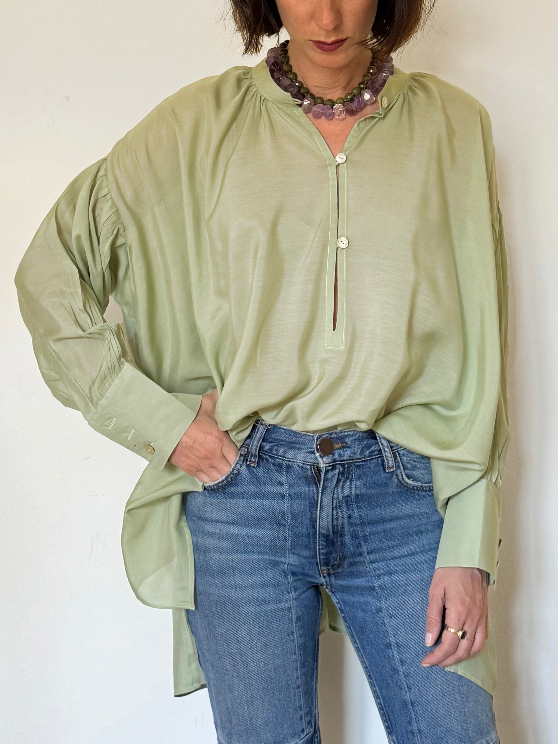 Camicia laGertrude in cotone leggero e seta