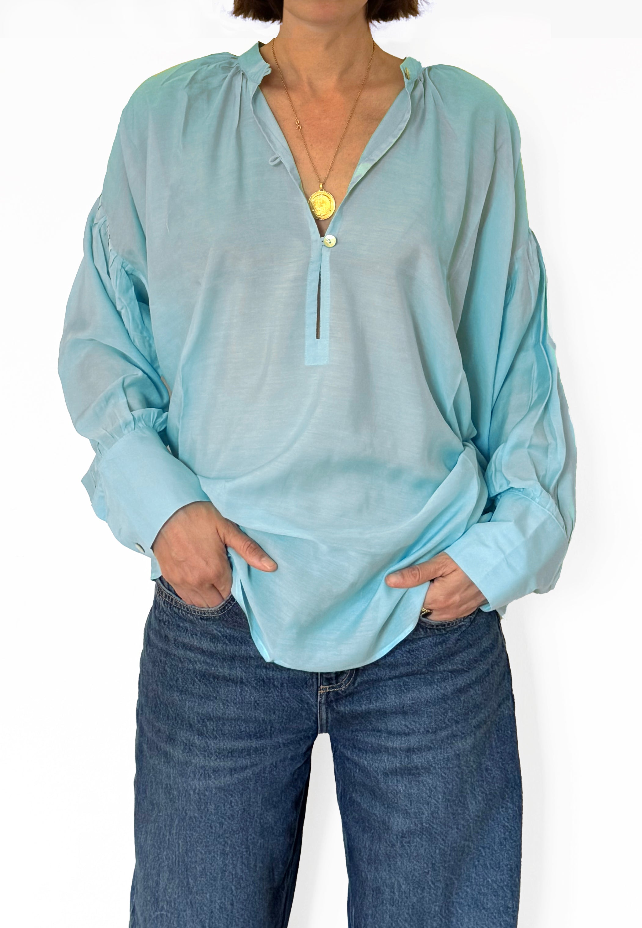 Camicia laGertrude in cotone leggero e seta