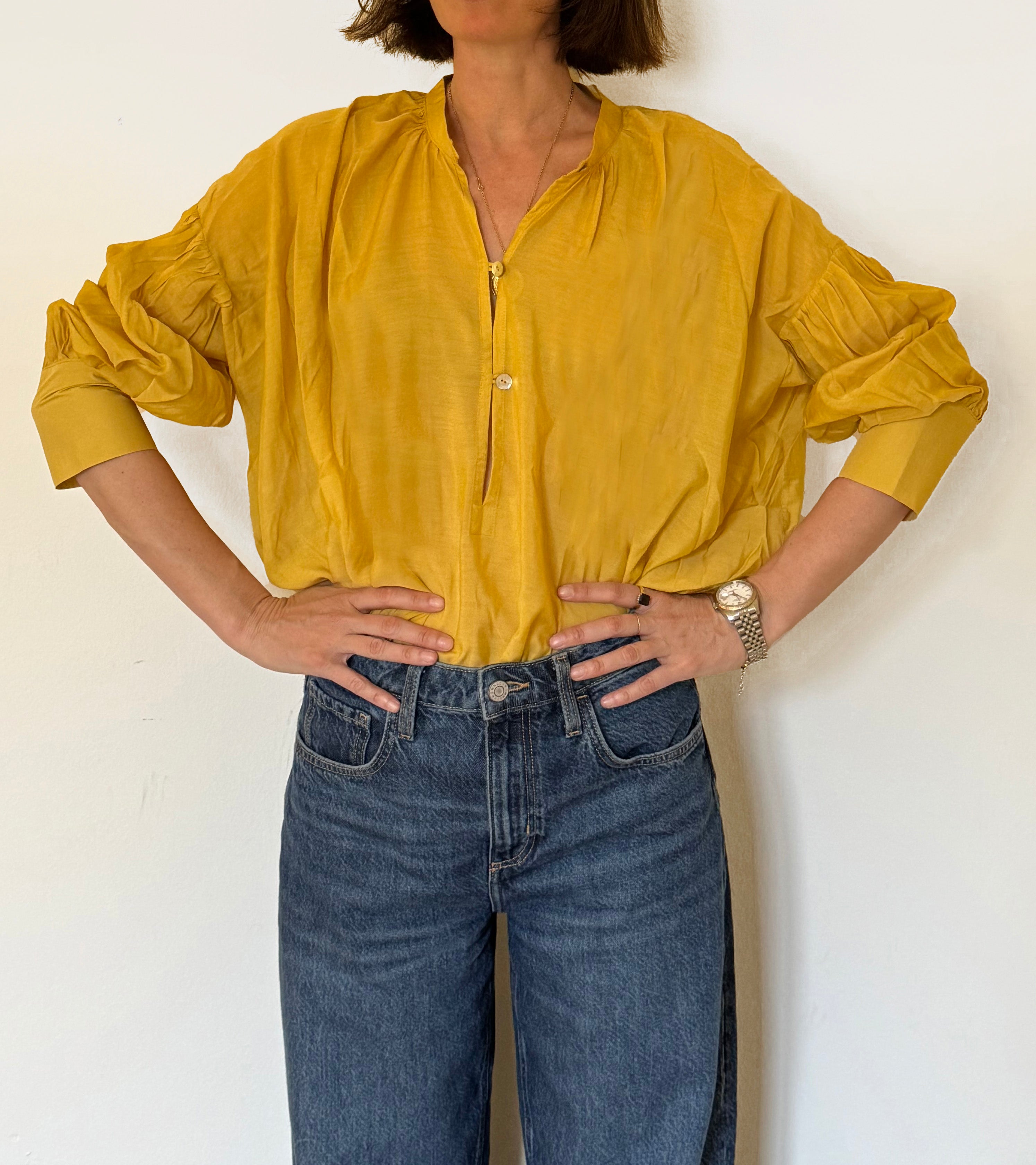 Camicia laGertrude in cotone leggero e seta