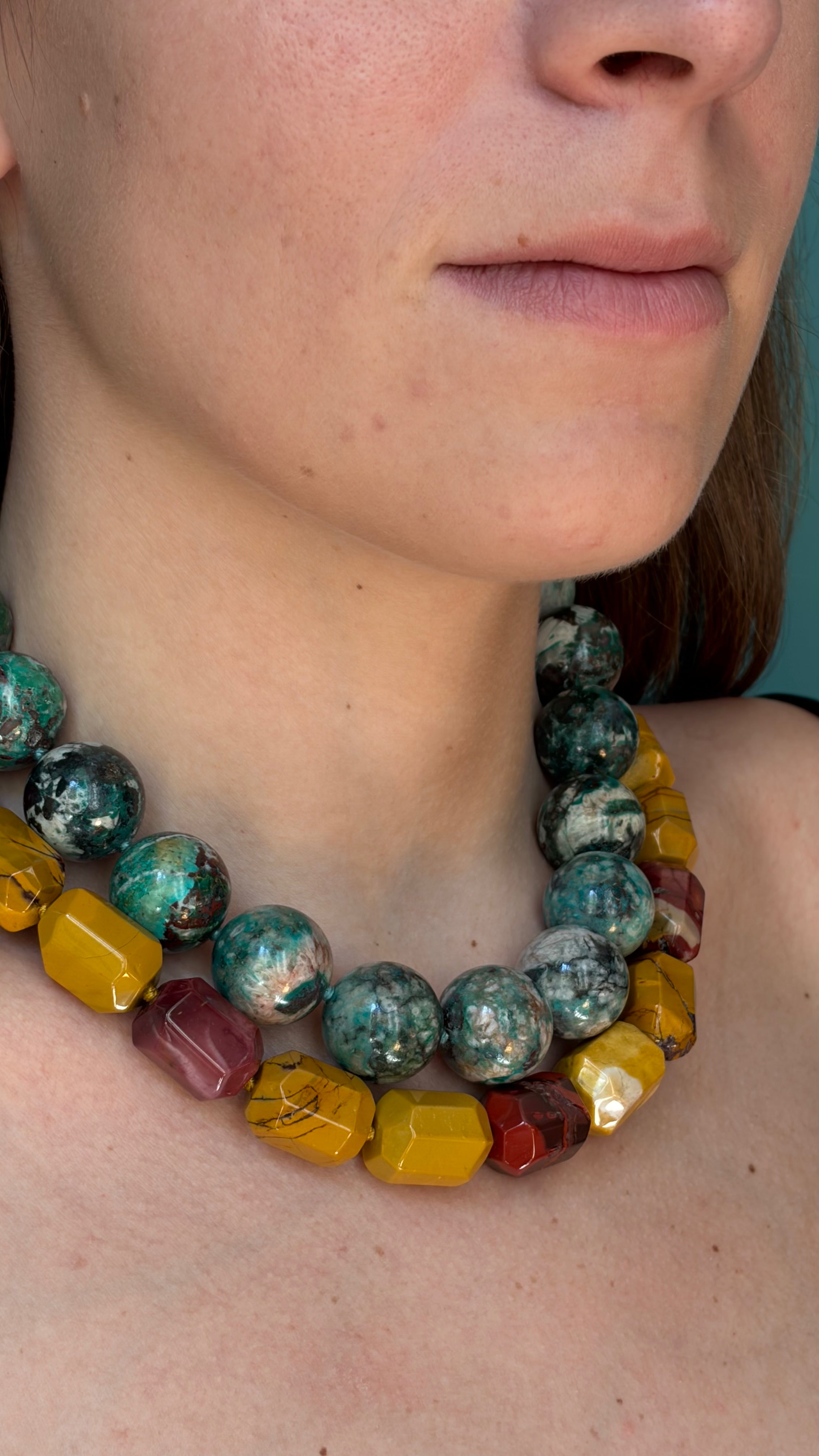 LaGina collana in Chrysocolla