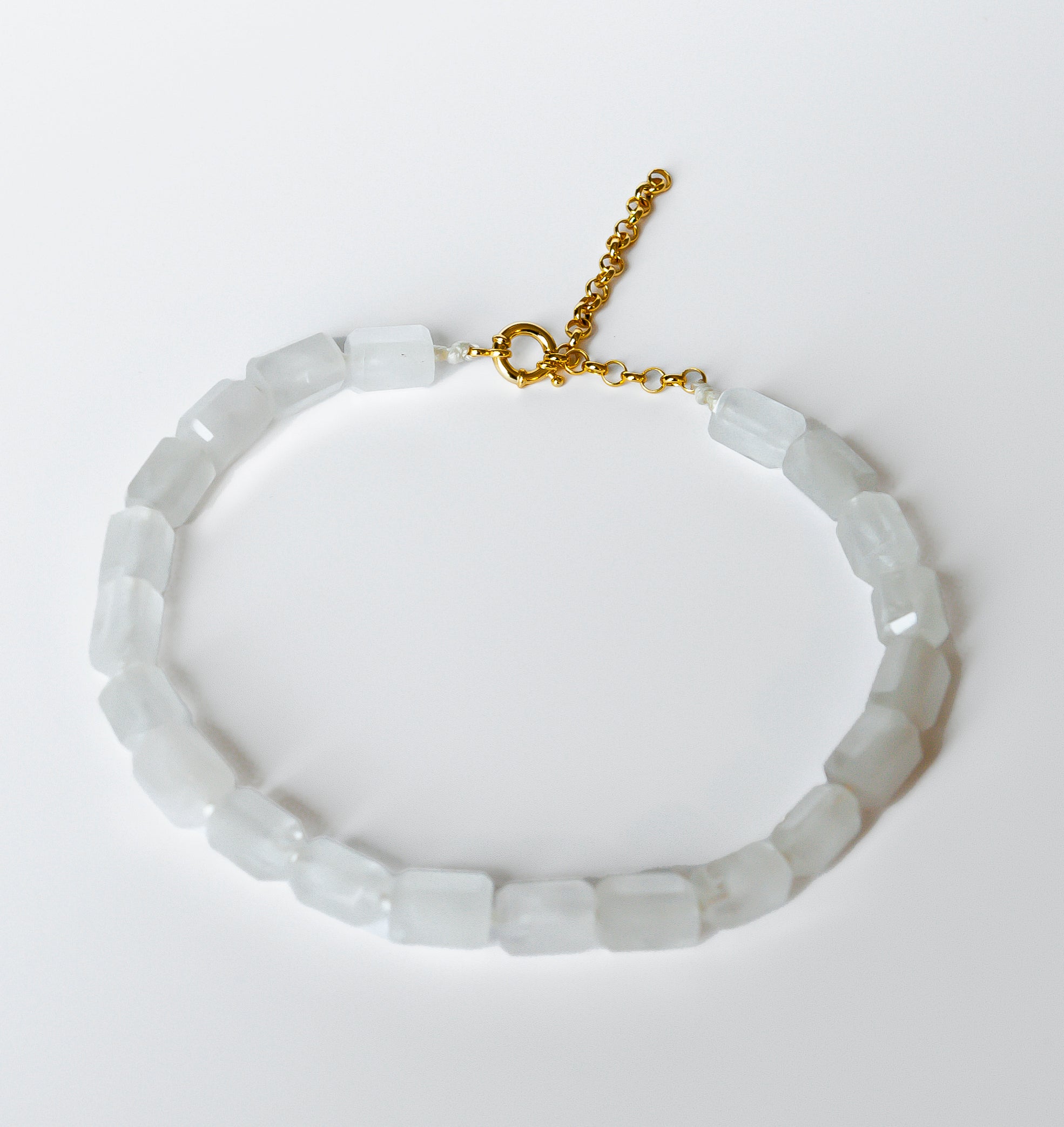 LaMina collana in quarzo bianco