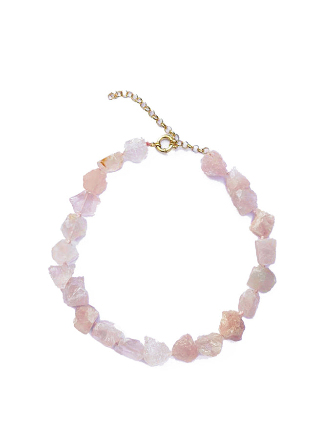 LaMina Sugar collana in quarzo rosa
