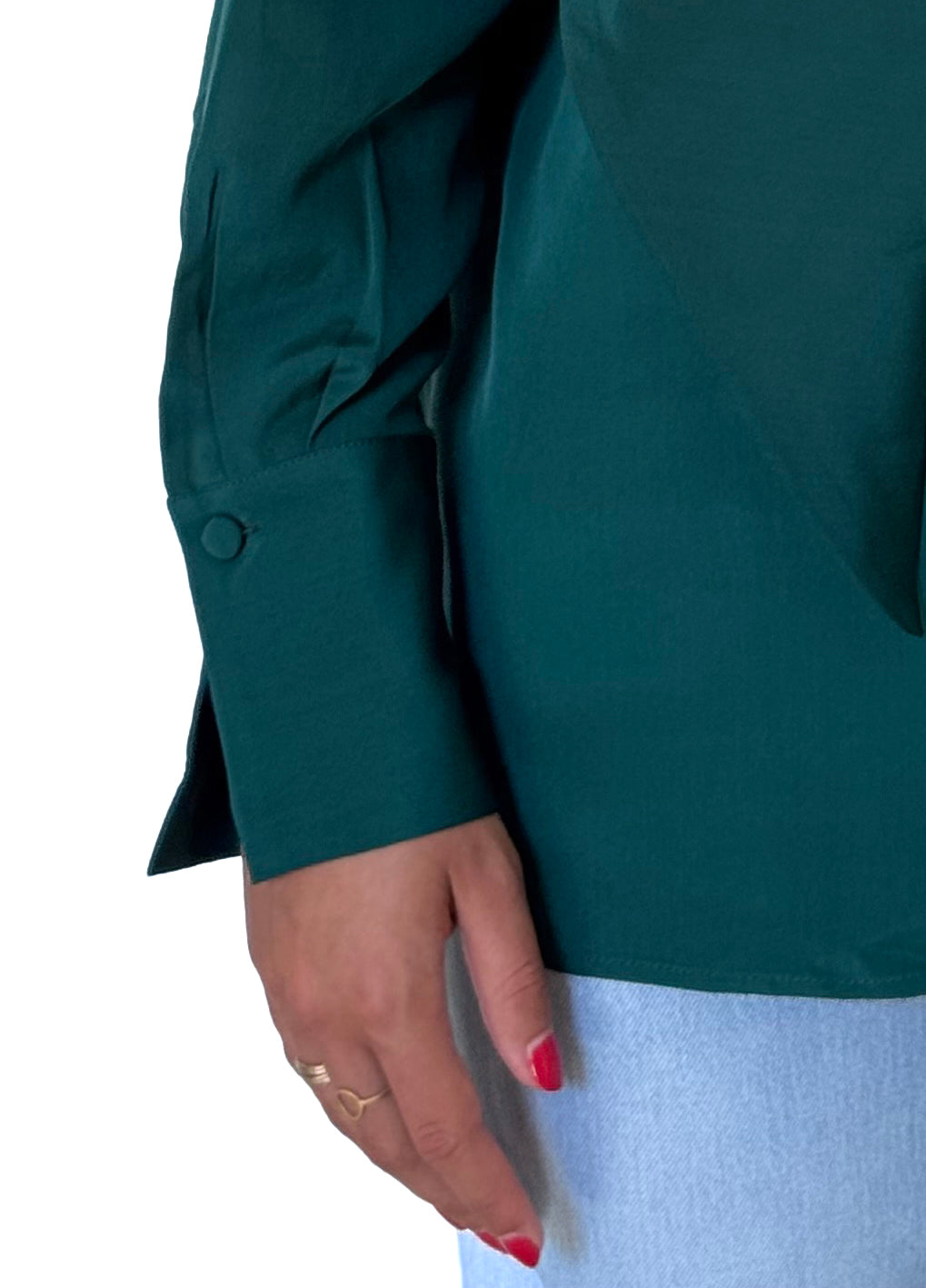 Camicia LaScialla in crêpe di seta verdone