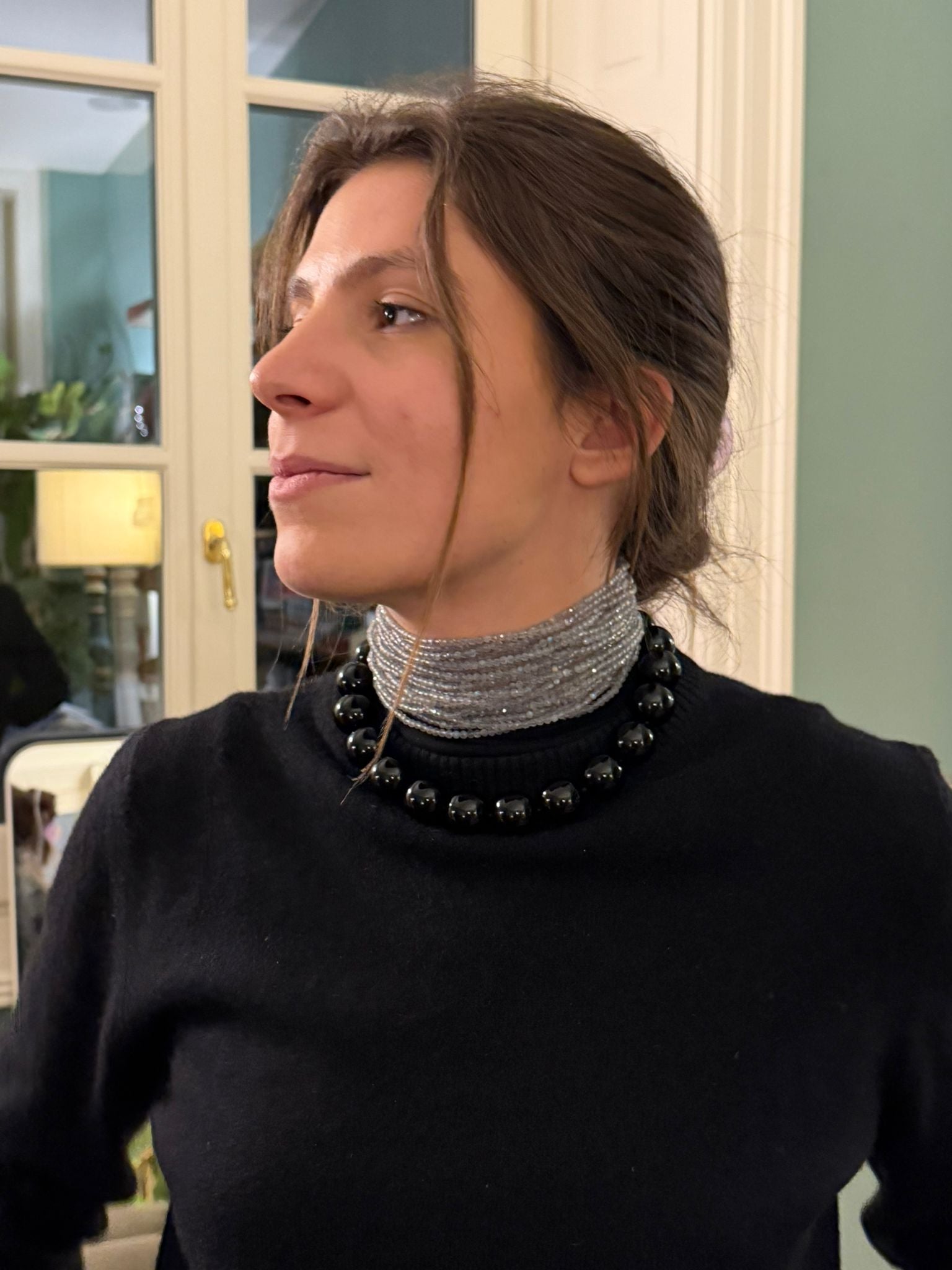 LaGina Big collana in agata nera