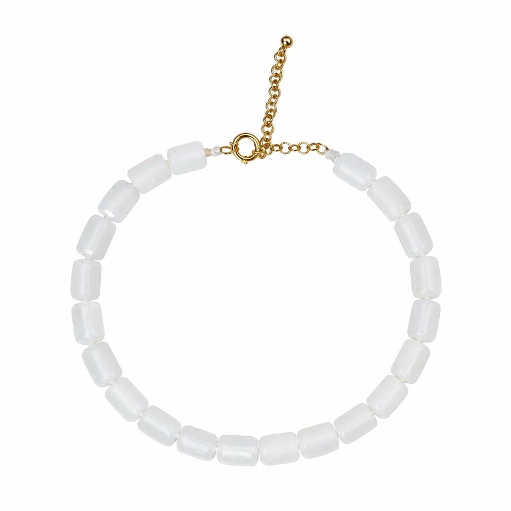 LaMina collana in quarzo bianco