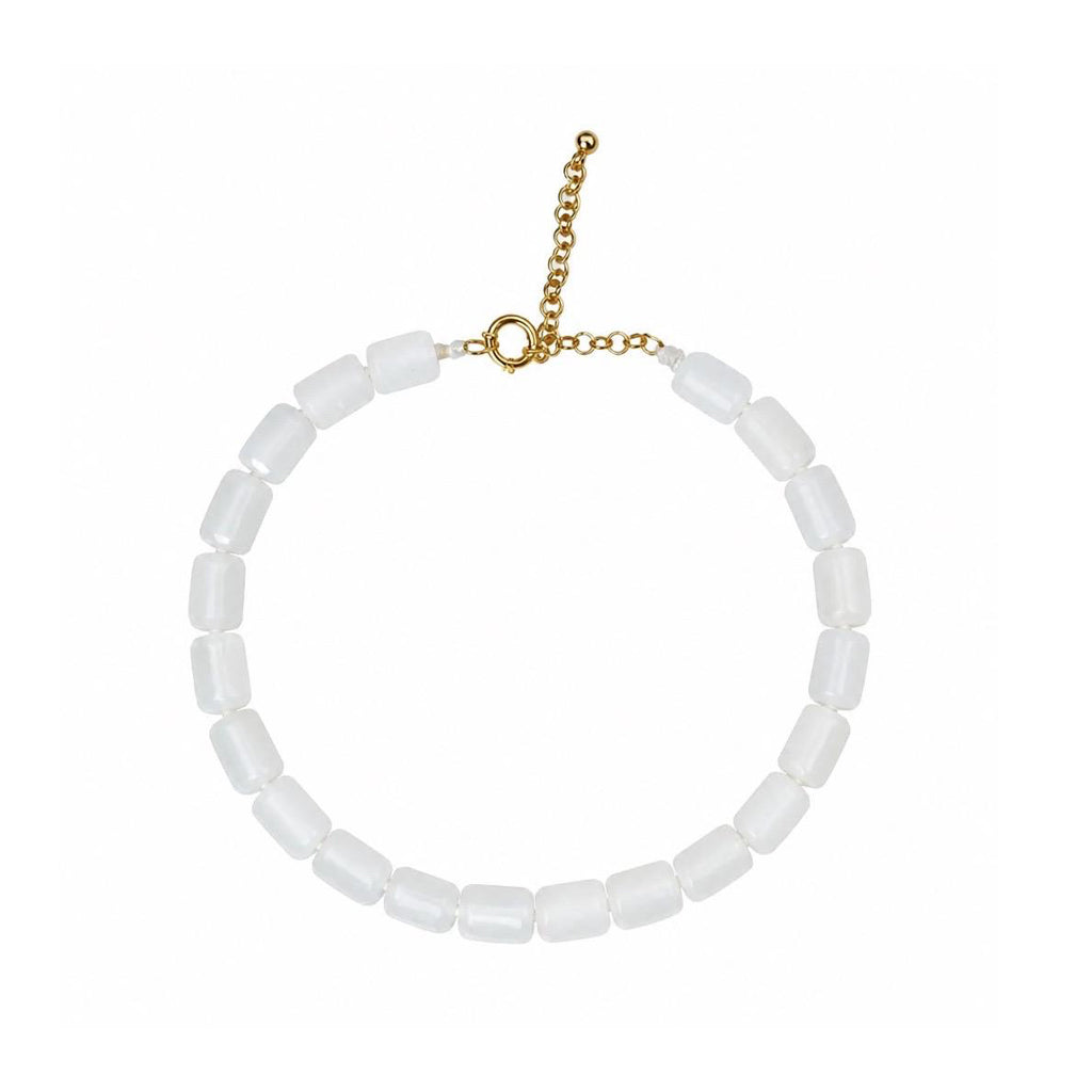 LaMina collana in quarzo bianco