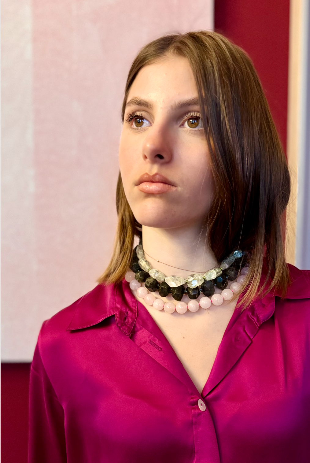 LaMina collana in labradorite