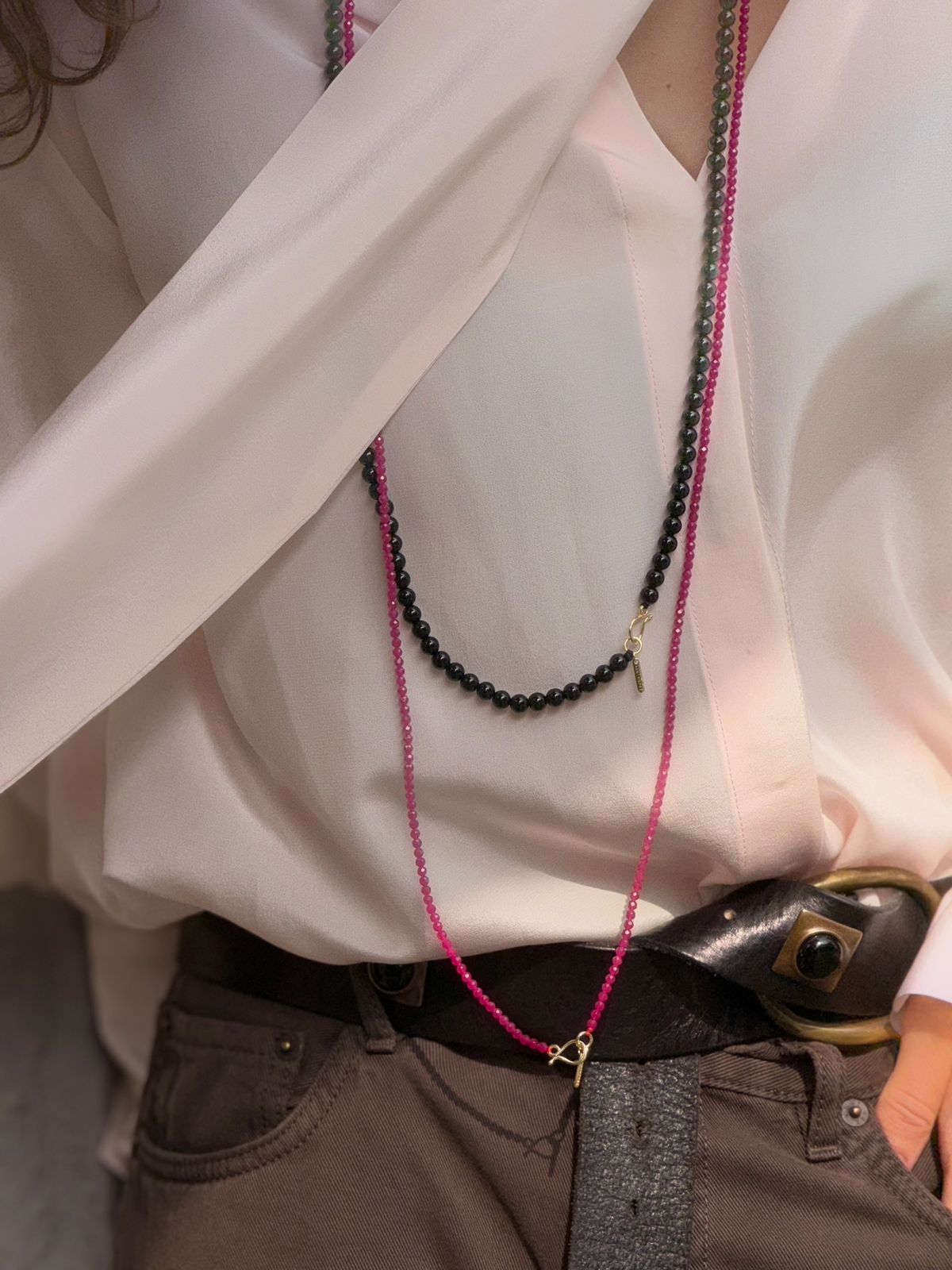 LaSissi collana in corindone fucsia