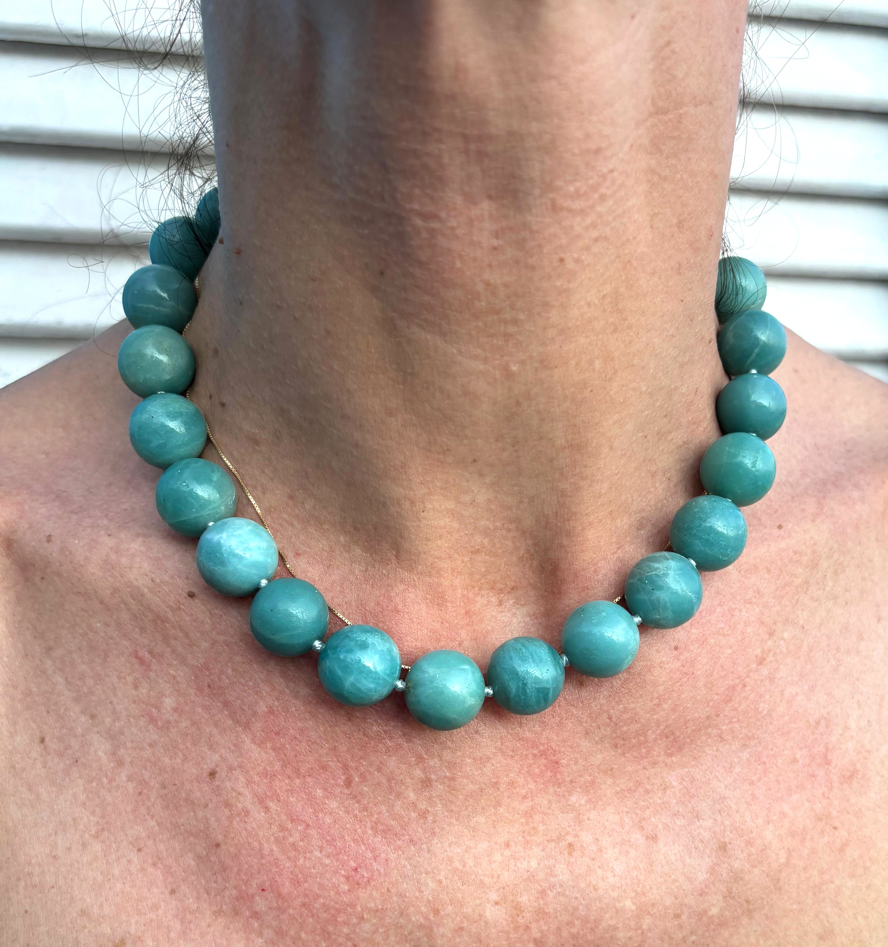 LaGina collana in amazzonite