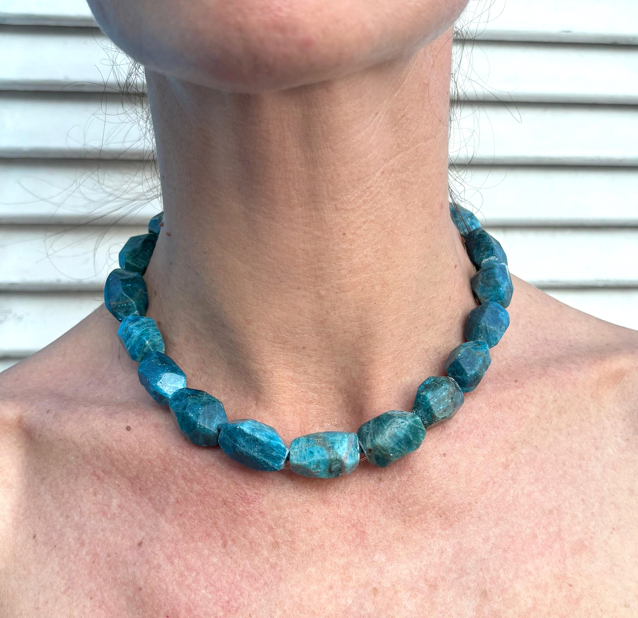 LaMina collana in apatite turchese