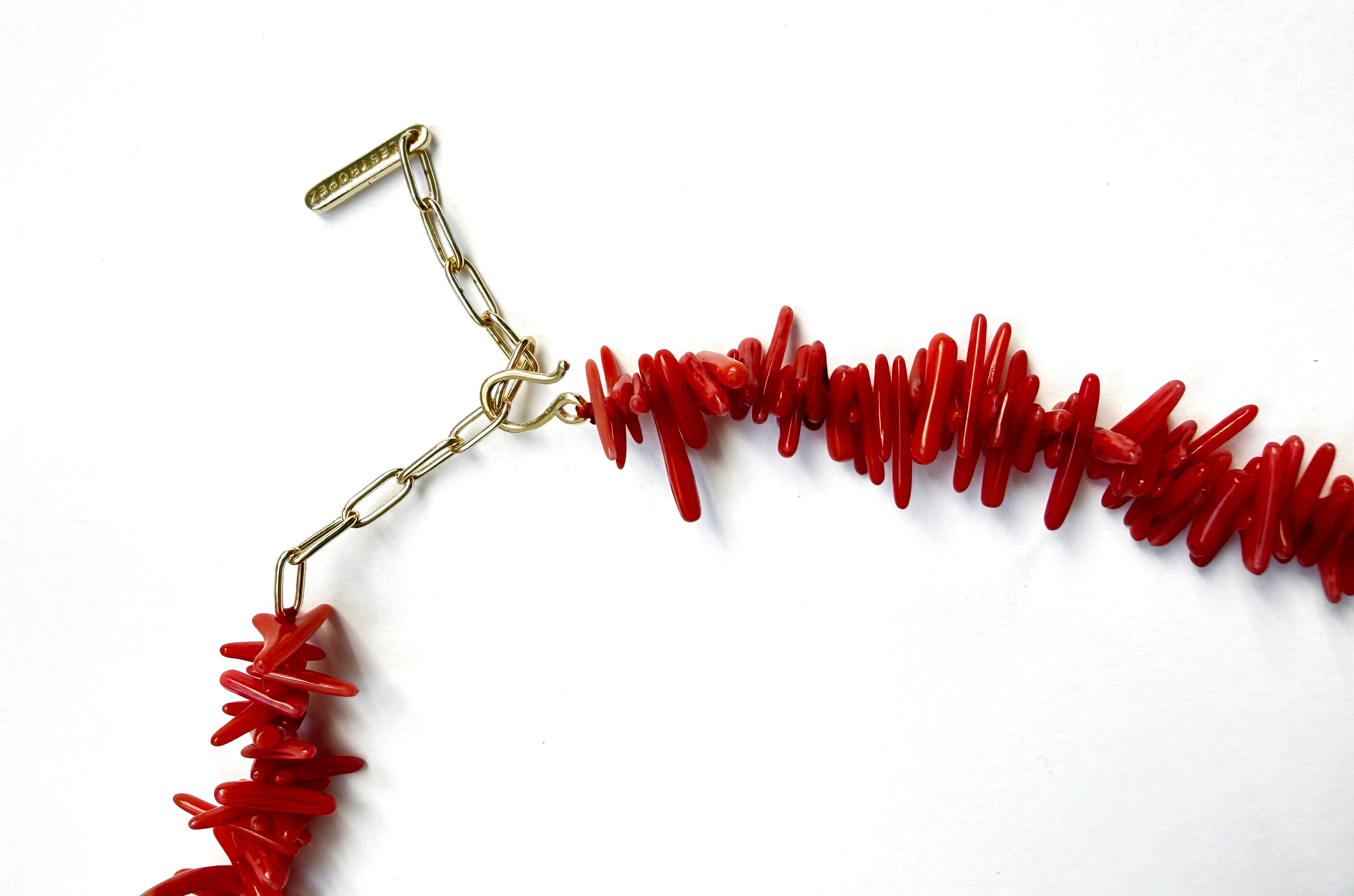 LaPina collana in bamboo coral