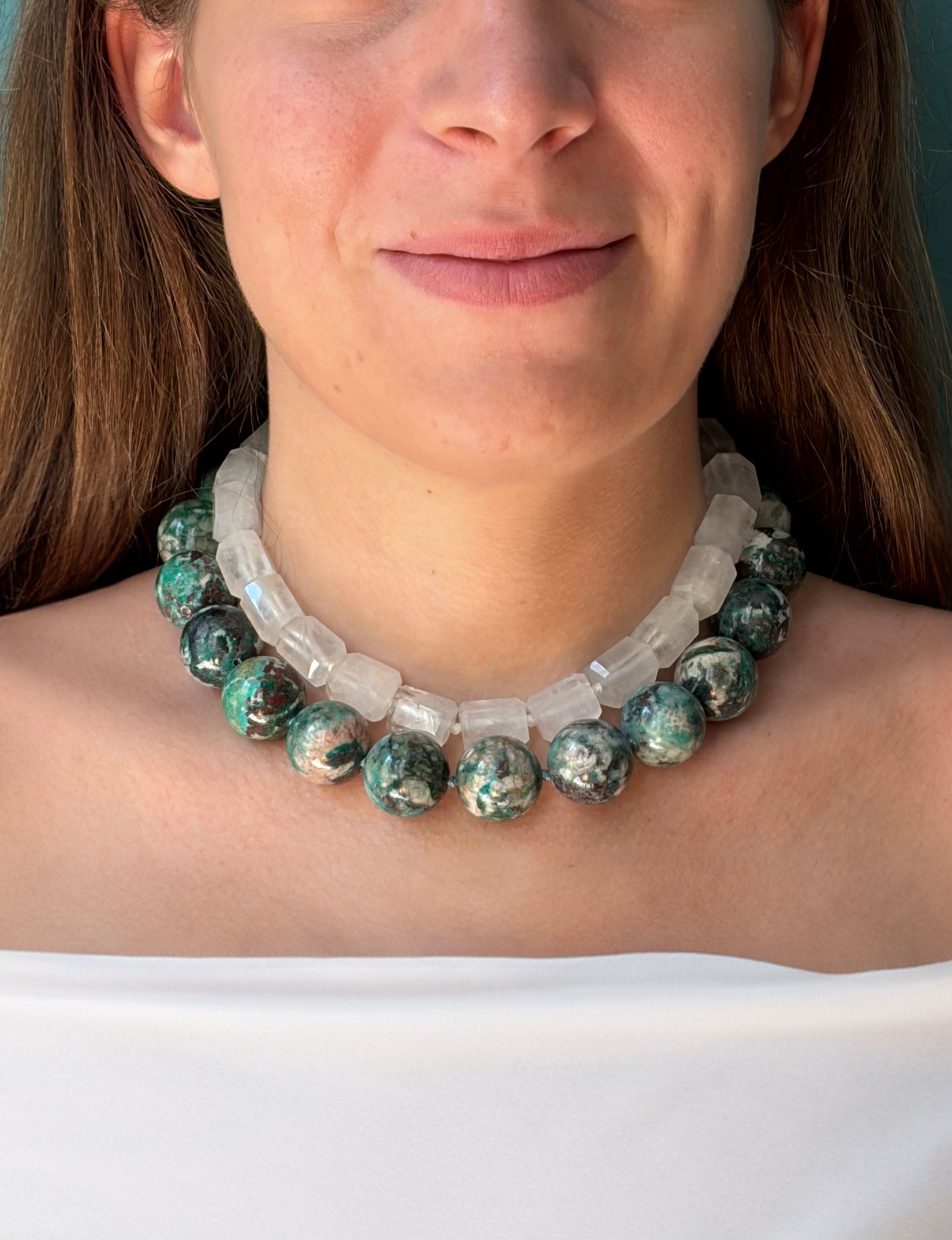 LaGina collana in Chrysocolla