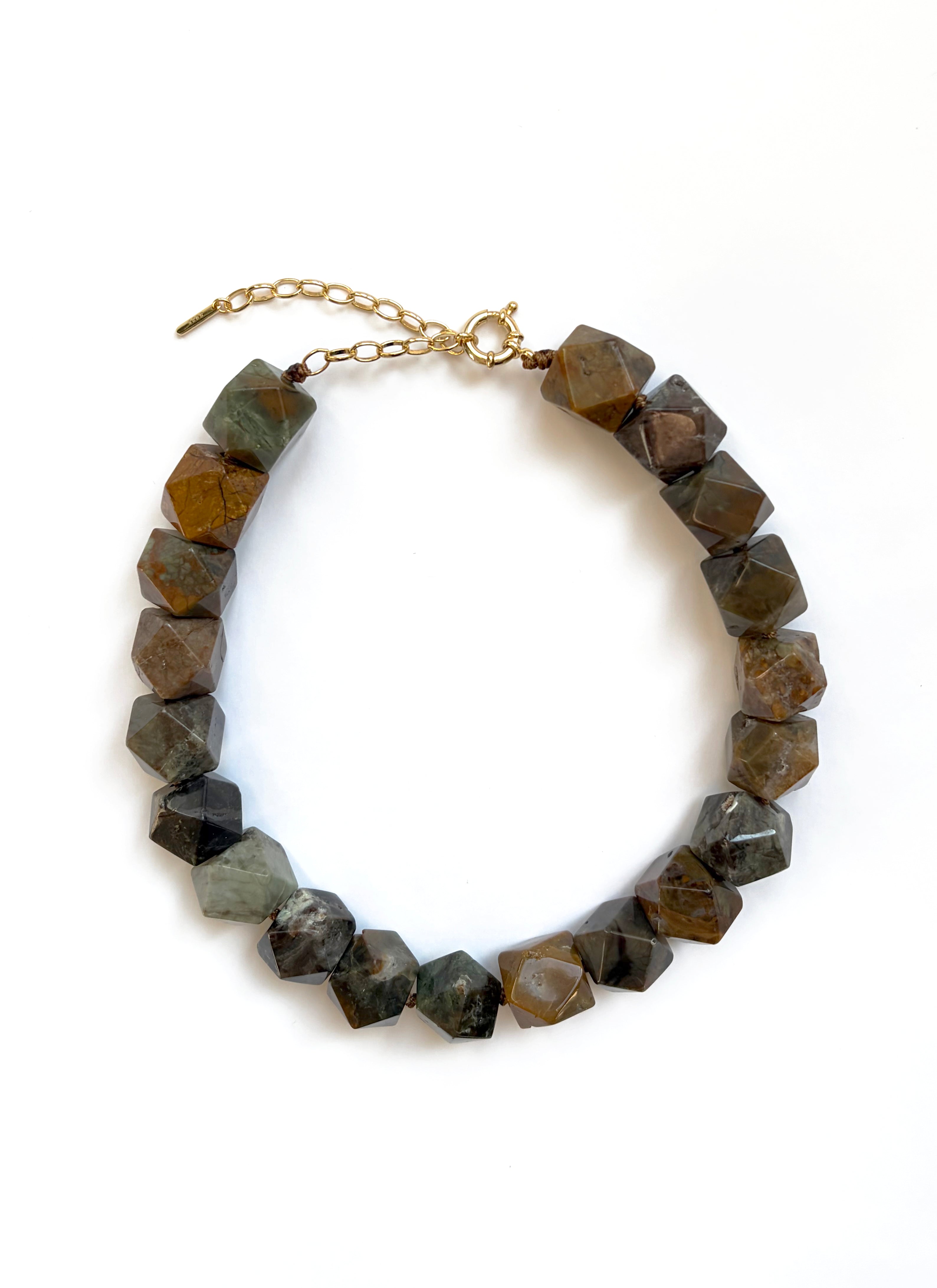 LaMina collana in snake skin stone