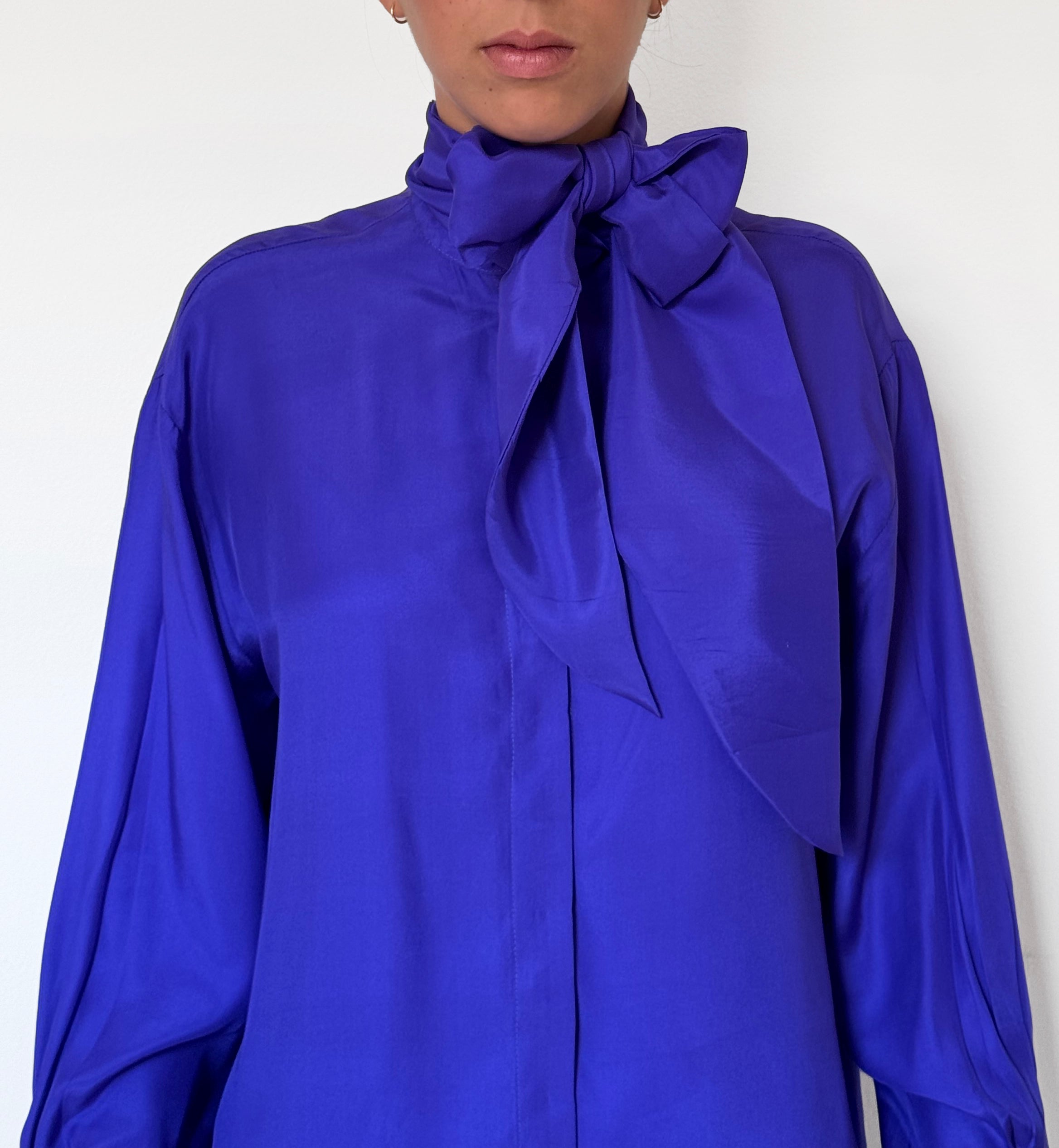 Camicia LaScialla in crêpe di seta viola