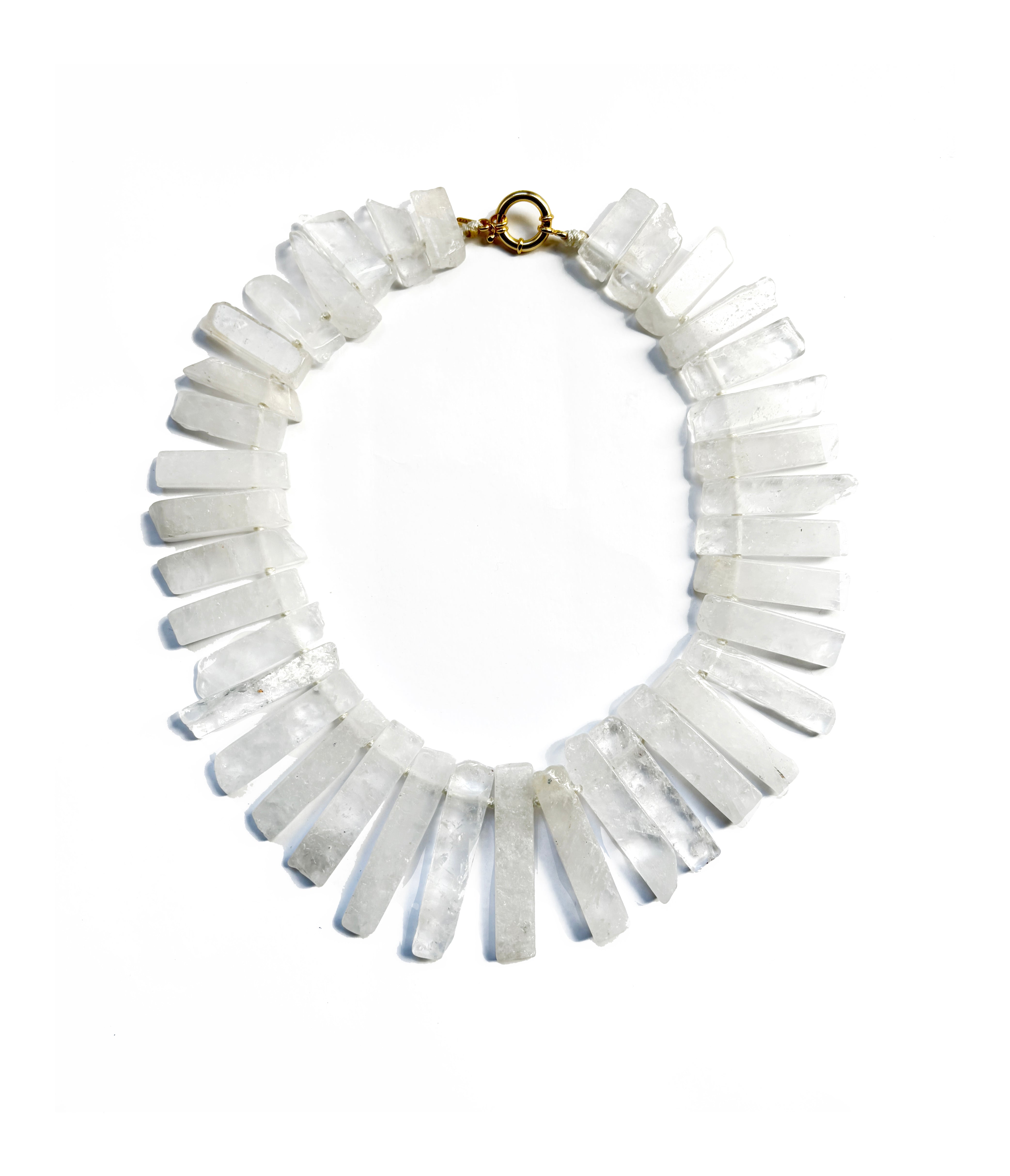 LaWilma collana in quarzo bianco